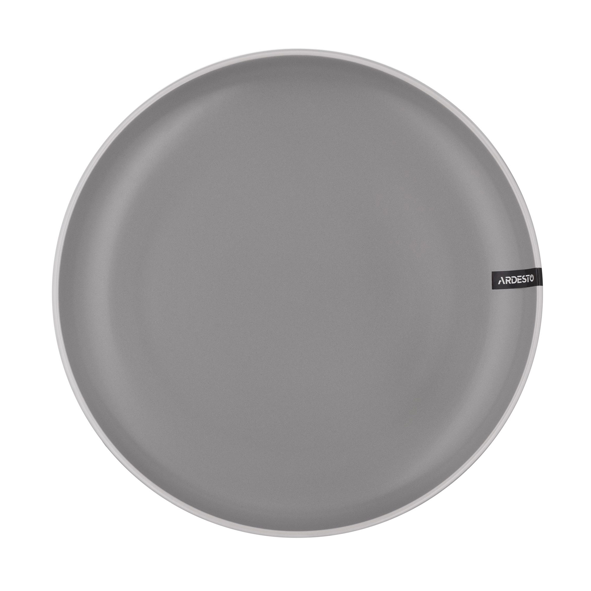 Тарілка обідня Ardesto Cremona керамічна, Dusty Grey, 26 см (AR2926GRC)